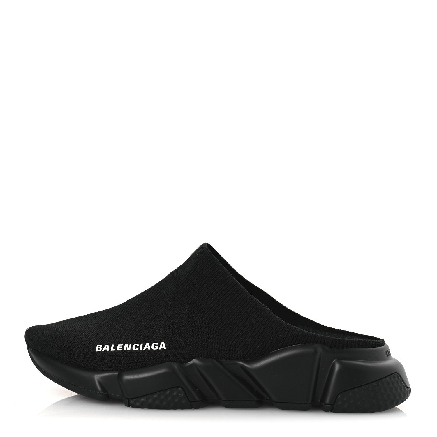 Balenciaga Neoprene Knit Womens Speed Sneakers Mules 38 Black 1 of 11