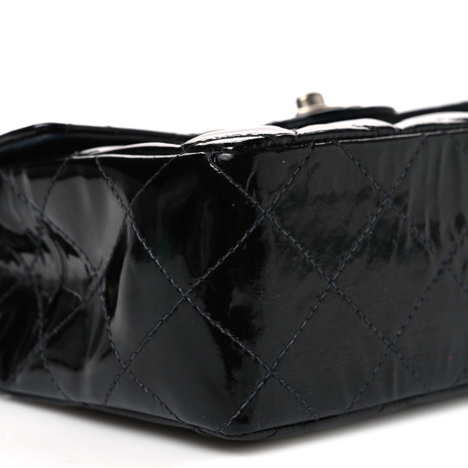 Chanel Patent Calfskin Quilted Mini Square Flap Black 9 of 10