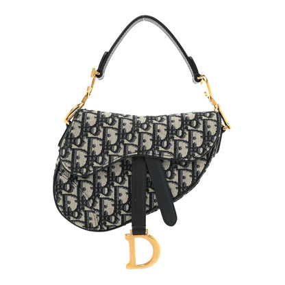 Christian Dior Oblique Mini Saddle Bag Blue 1 of 9