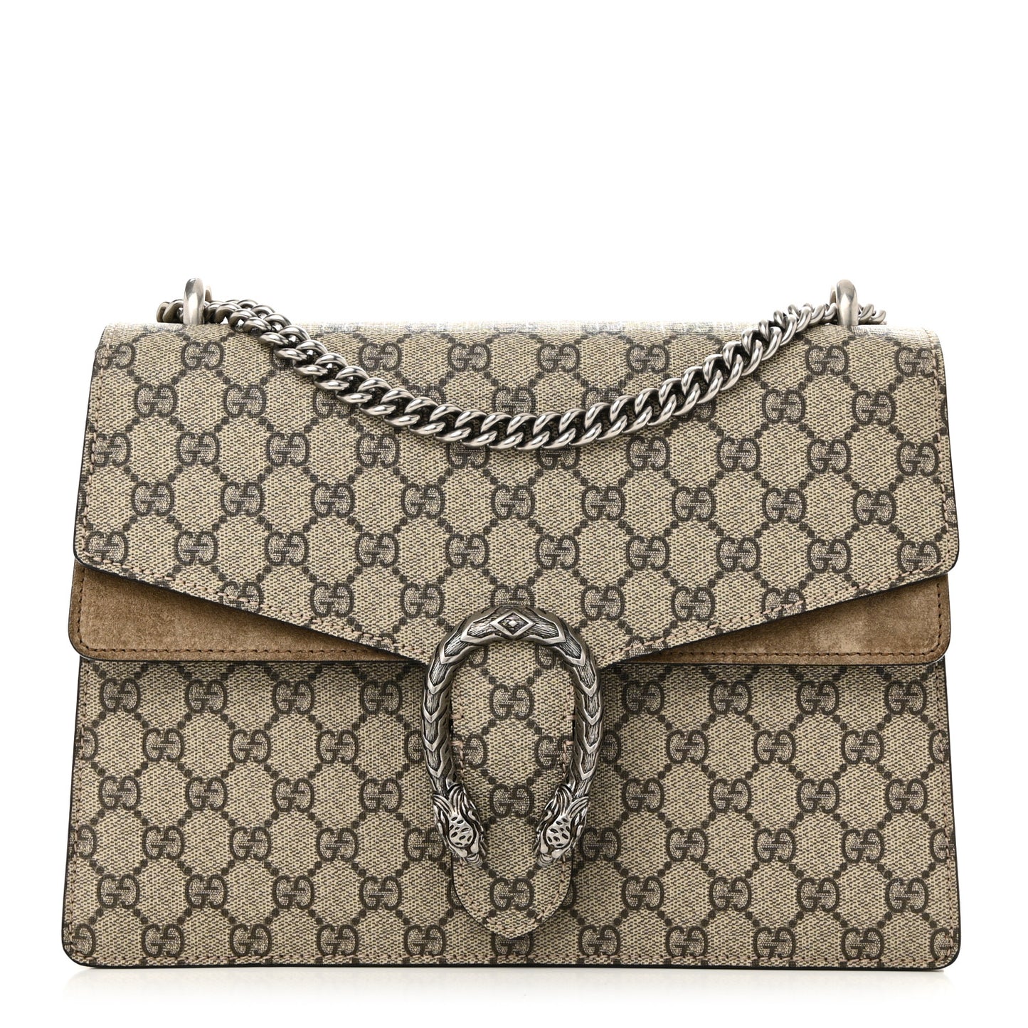 GG Supreme Monogram Medium Dionysus Shoulder Bag Taupe