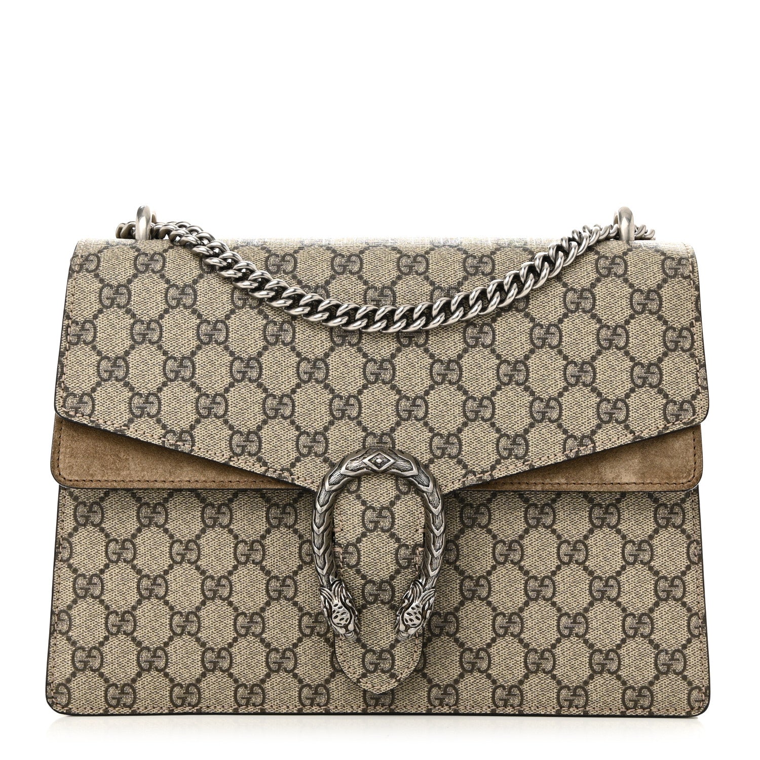 Gucci GG Supreme Monogram Medium Dionysus Shoulder Bag Taupe 1 of 10