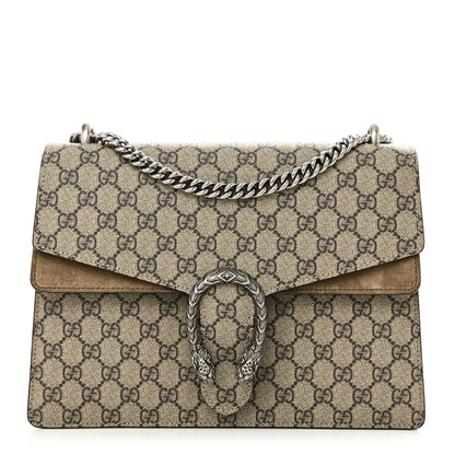 Gucci GG Supreme Monogram Medium Dionysus Shoulder Bag Taupe 1 of 10