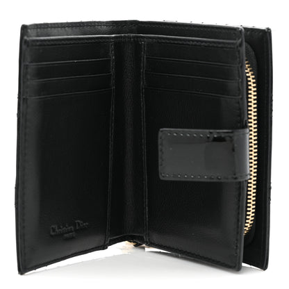 Christian Dior Patent Cannage Lady Dior Eden Wallet Black 7 of 11