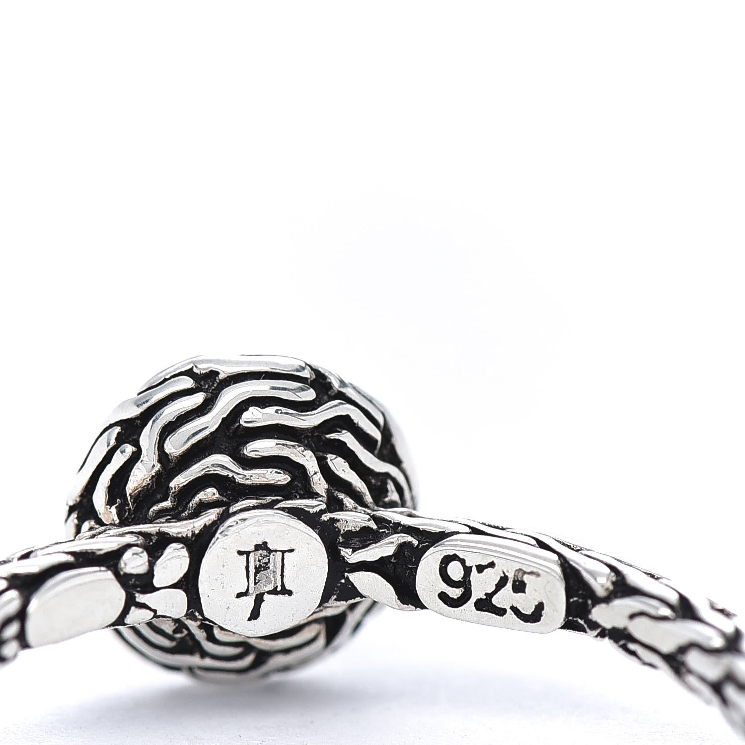 John Hardy Sterling Silver Palu Hammered Round Ring 57 8 5 of 5