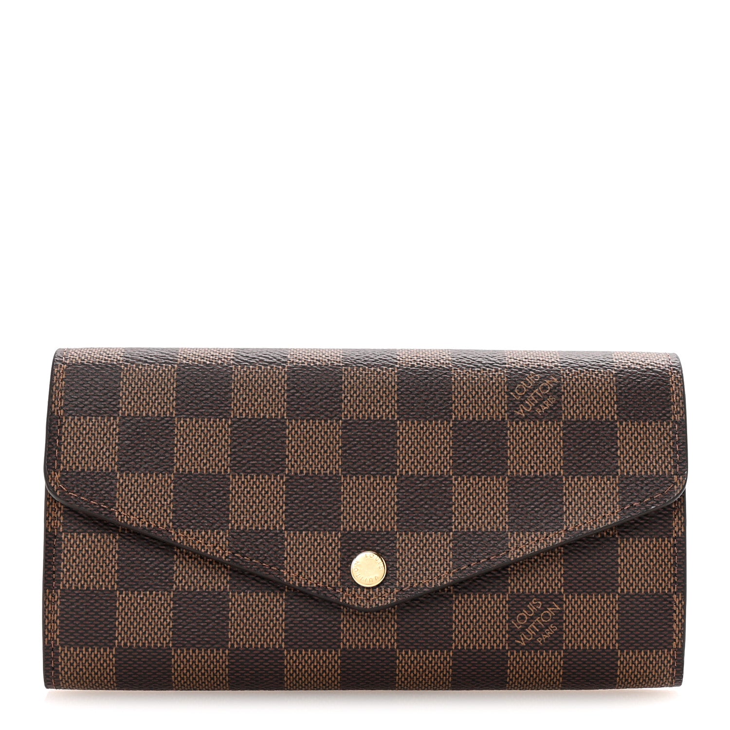 Louis Vuitton Damier Ebene Sarah Wallet NM Rose Ballerine 1 of 7