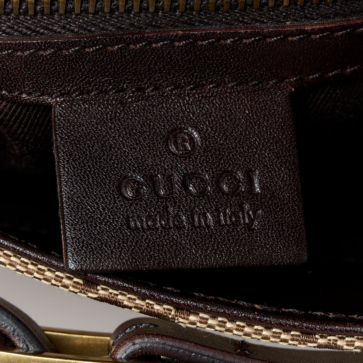 Gucci Monogram Small Bucket Tote Dark Brown 6 of 10