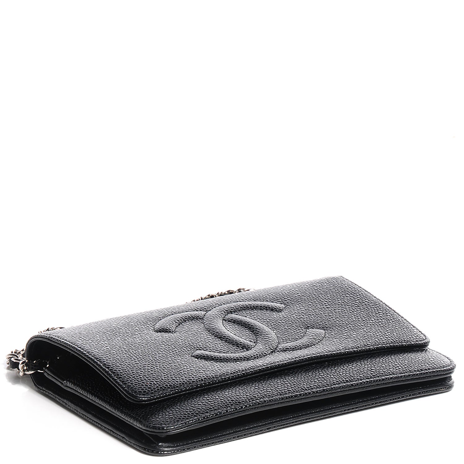 Chanel Caviar Timeless CC Wallet on Chain WOC Black 4 of 9