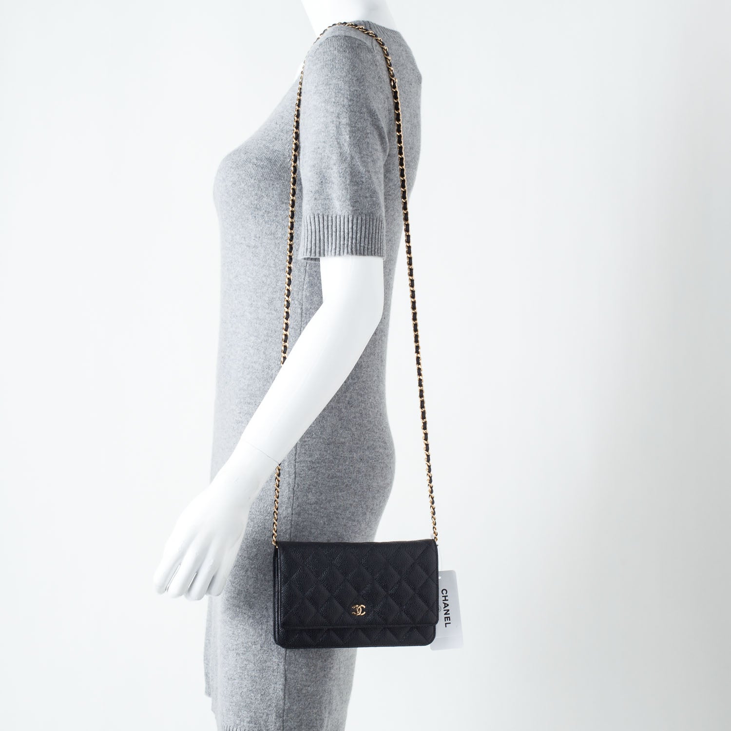 Chanel Caviar Quilted Wallet On Chain WOC Black 2 of 11