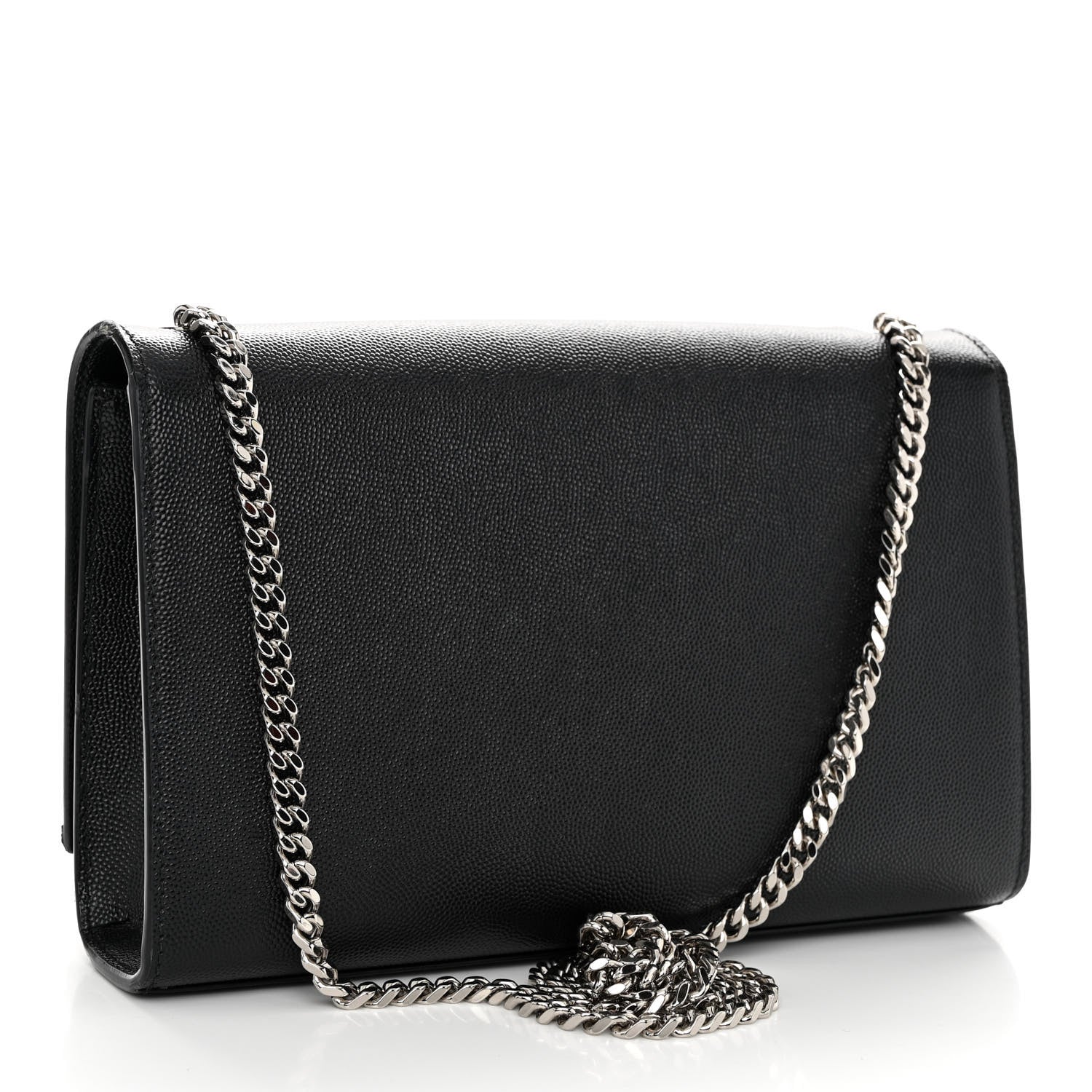 Saint Laurent SAINT LAURENT Grain De Poudre Medium Classic Monogram Kate Satchel Black 3 of 11