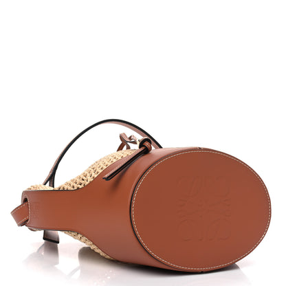 Loewe Raffia Calfskin Balloon Bucket Bag Natural Tan 3 of 5