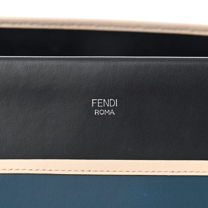 Fendi Vitello Century Opaco F is Fendi Bi-Color Regular Runaway Satchel Blue Notte Balena Multicolor 6 of 13