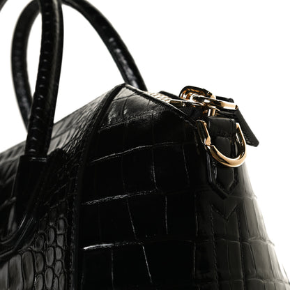Givenchy Calfskin Crocodile Embossed Small Antigona Black 11 of 12