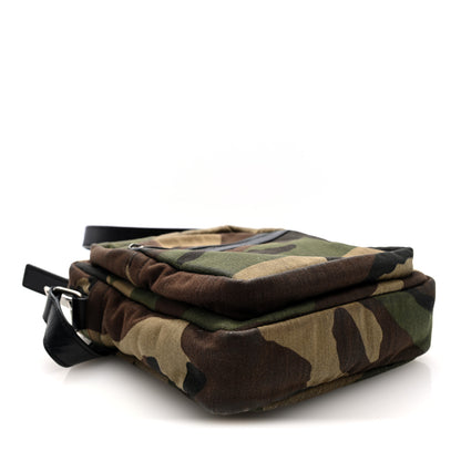 Saint Laurent Canvas Calfskin Camouflage Sid Messenger Bag Green 4 of 10