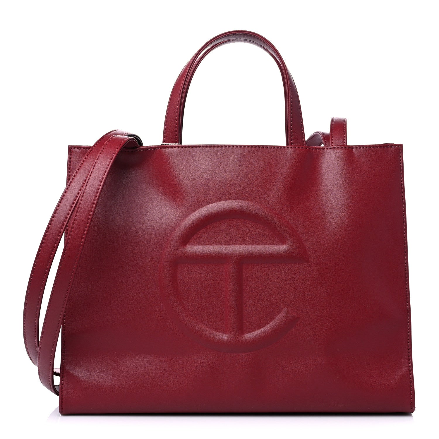 Telfar Vegan Leather Medium Shopping Bag Oxblood 1 of 10