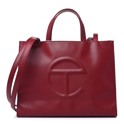 Telfar Vegan Leather Medium Shopping Bag Oxblood 1 of 10