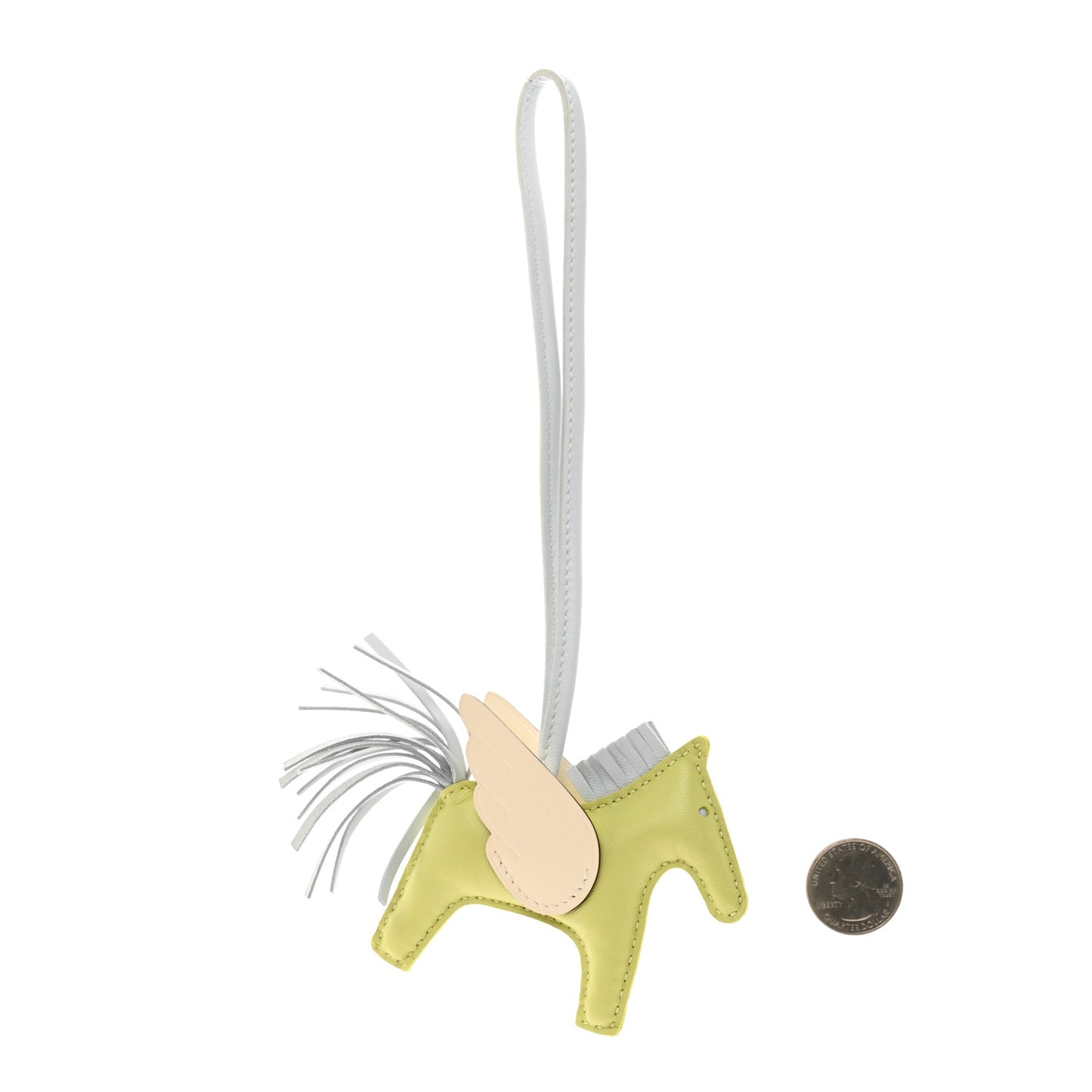 Milo Lambskin Grigri Rodeo Pegase Horse Bag Charm PM Jaune Bourgeon Bleu Brume Nata