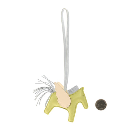 Hermes Milo Lambskin Grigri Rodeo Pegase Horse Bag Charm PM Jaune Bourgeon Bleu Brume Nata 2 of 4