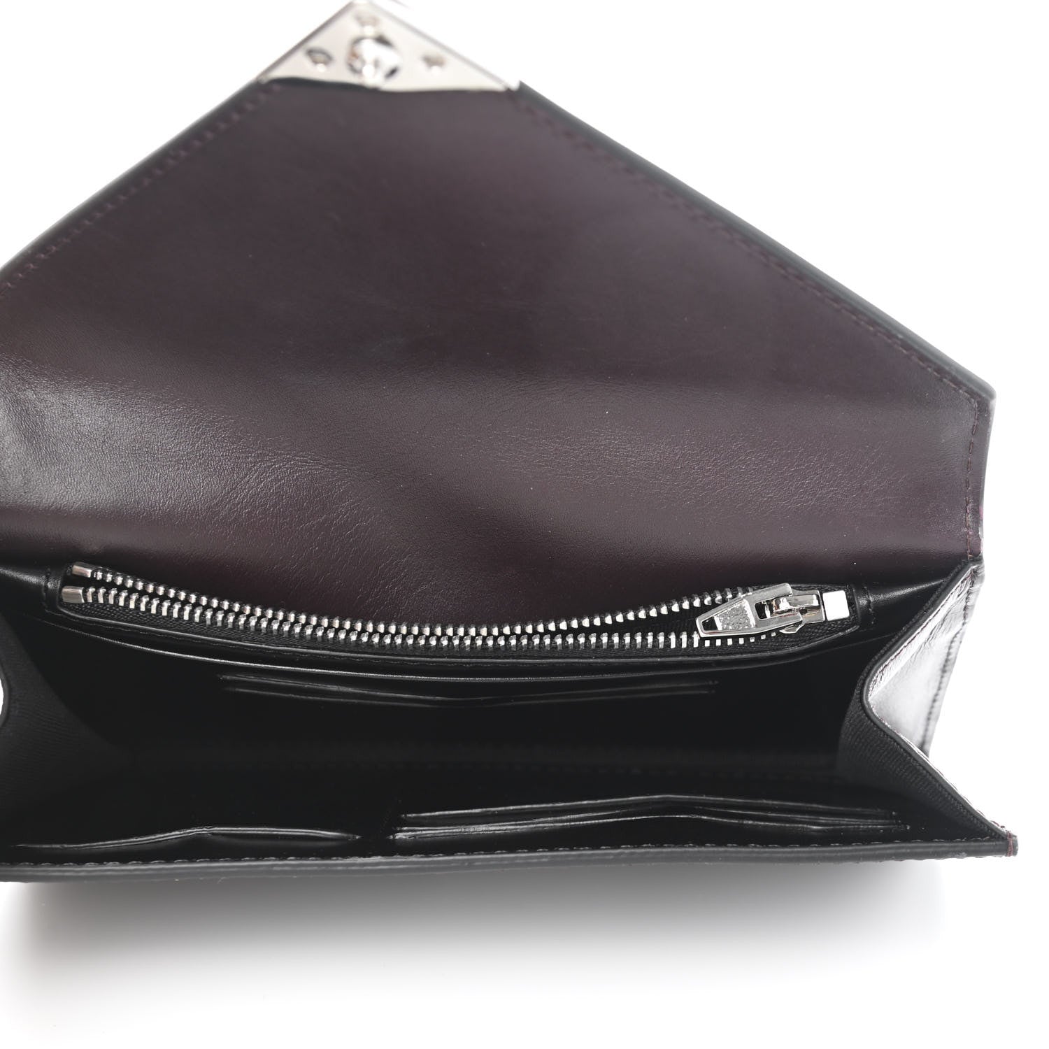 Alexander Wang Calfskin Prisma Skeletal Envelope Wallet Oxblood 5 of 9