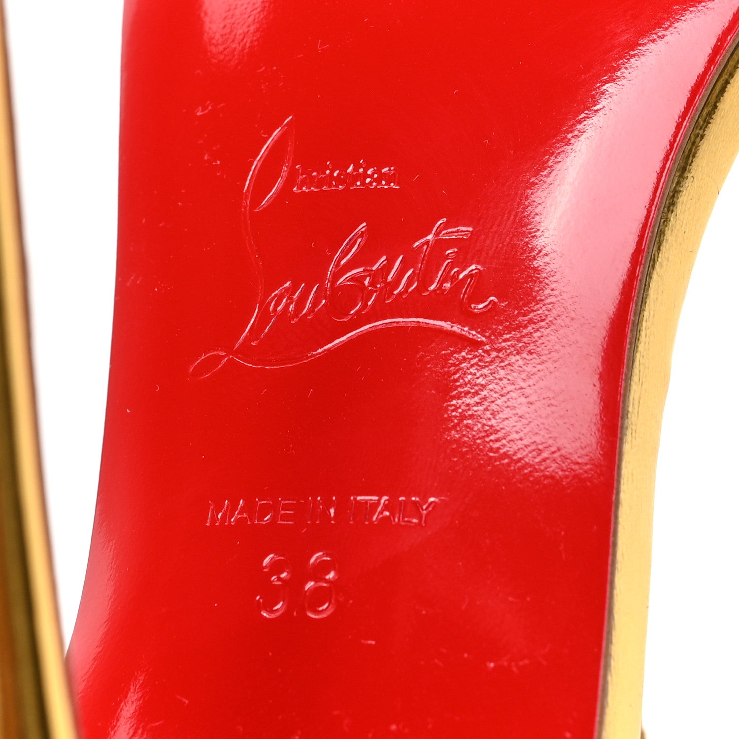 Christian Louboutin Crystal Strass Rosalie 100 Sandals 38 Cry Aurum Gold 6 of 8