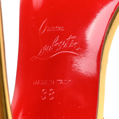 Christian Louboutin Crystal Strass Rosalie 100 Sandals 38 Cry Aurum Gold 6 of 8