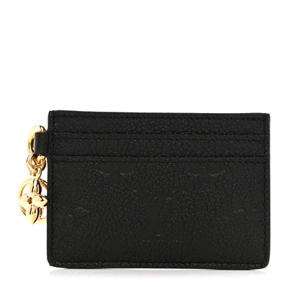 Louis Vuitton Empreinte Monogram LV Charms Card Holder Black 1 of 7