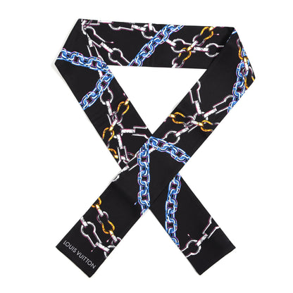 Louis Vuitton Silk Monogram Chain Bandeau Black 1 of 4
