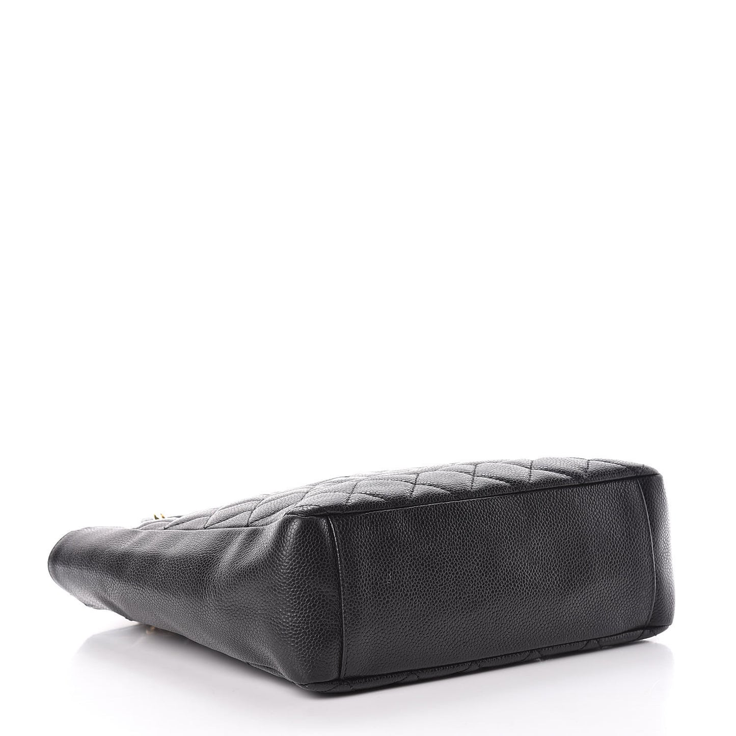 Caviar Quilted Petit Shopping Tote PST Black