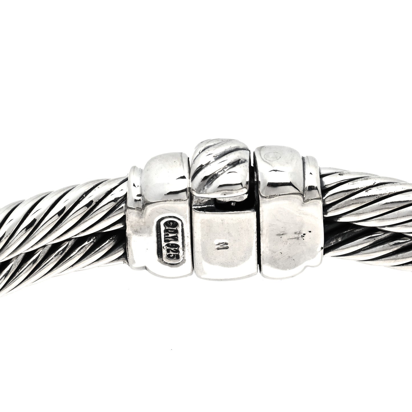 Sterling Silver Diamond Amethyst 10mm Albion Cable Bracelet