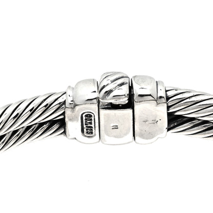 David Yurman Sterling Silver Diamond Amethyst 10mm Albion Cable Bracelet 3 of 5