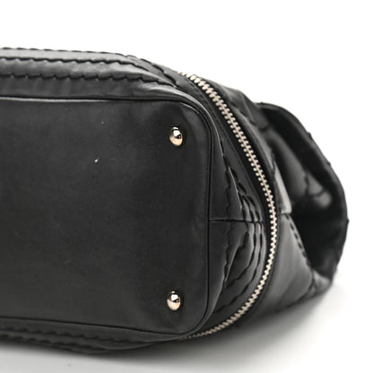 Chanel Calfskin Stitched Large Expandable Flap Bag Black 10 of 12
