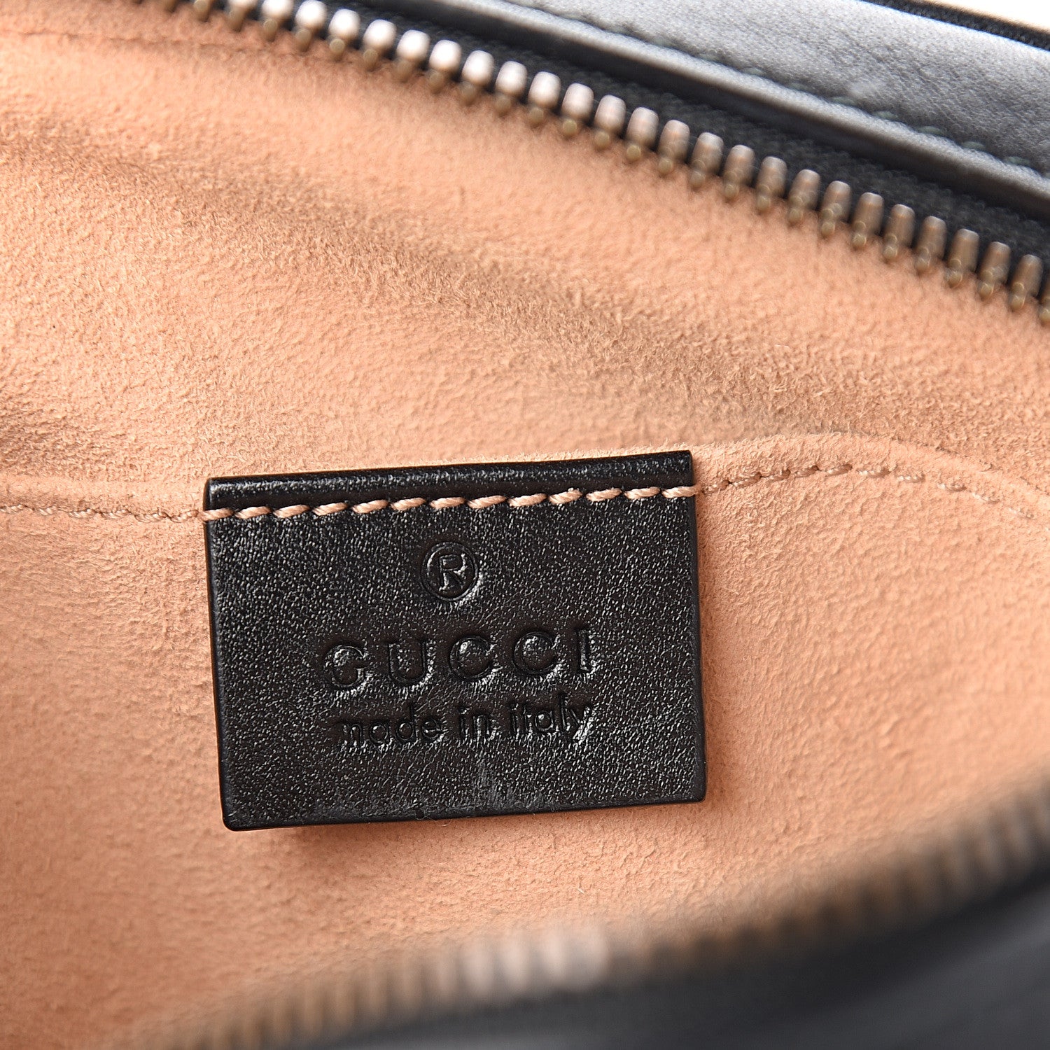 Gucci Calfskin Matelasse GG Marmont Belt Bag Black 5 of 9