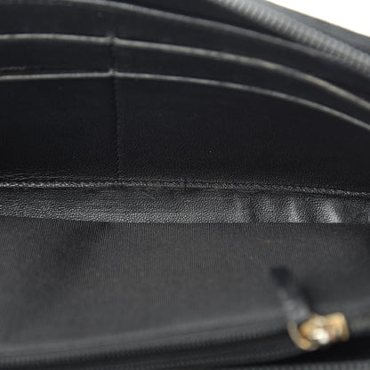 Chanel Lambskin Quilted Boy Zip Around Wallet Black 10 of 13