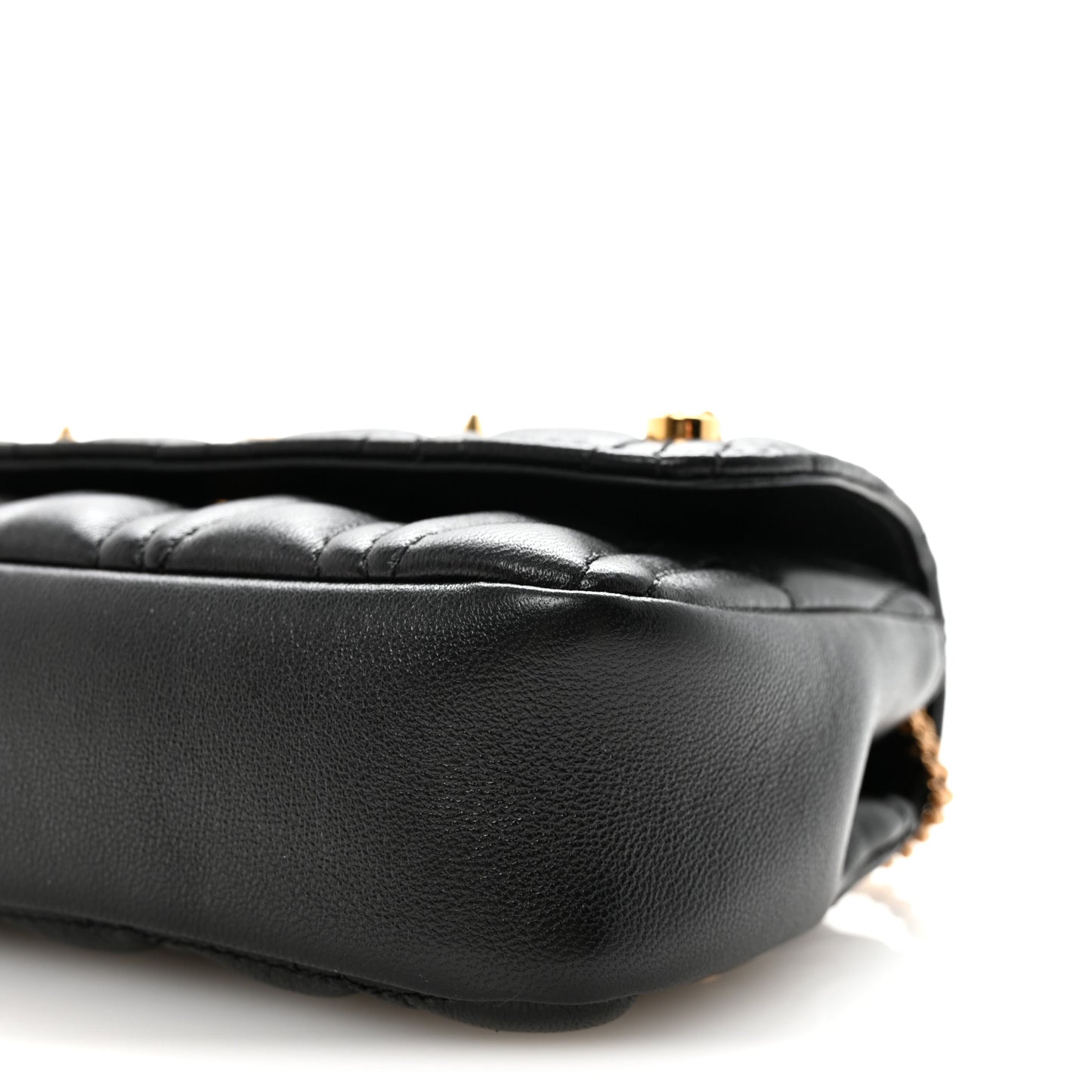 Nappa Quilted Studded Virtus Evening Bag Black