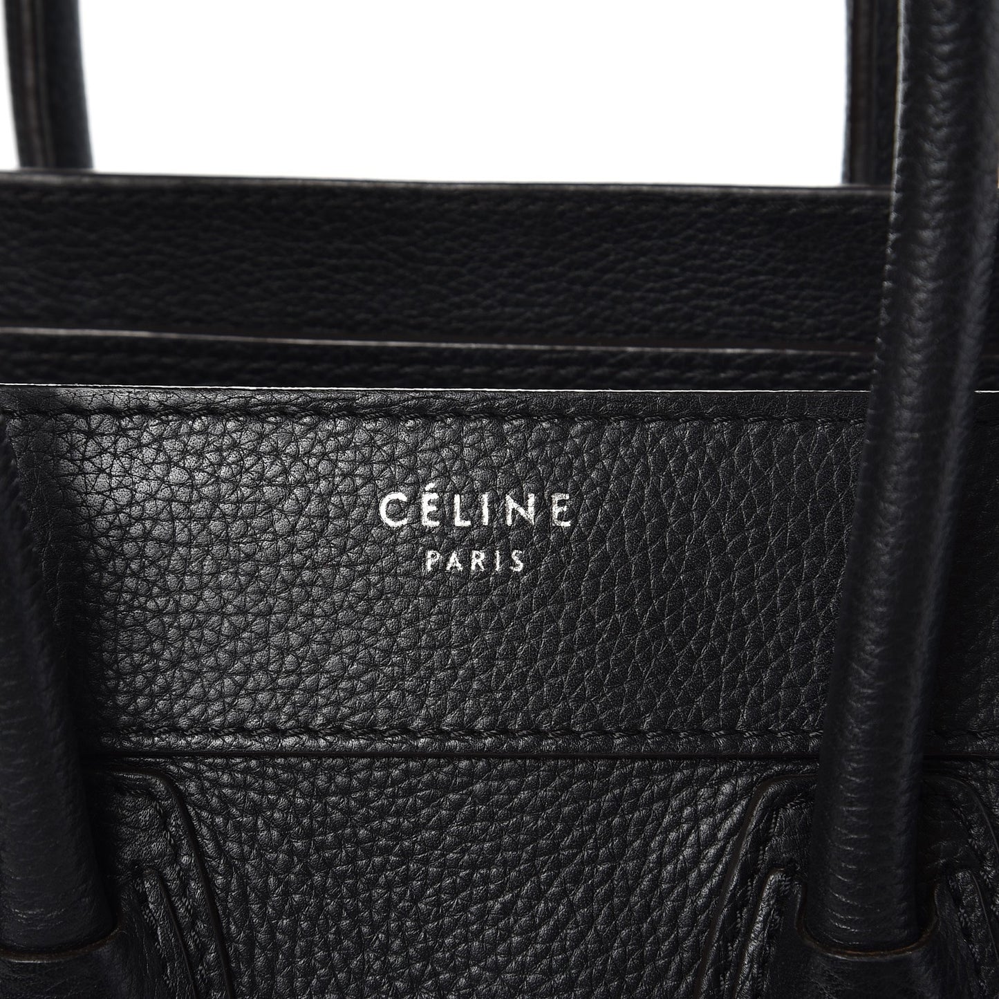 Drummed Calfskin Micro Luggage Black