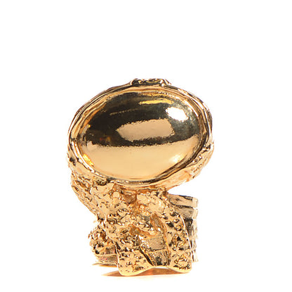 Saint Laurent Arty Ovale Ring 7 Golden 1 of 4