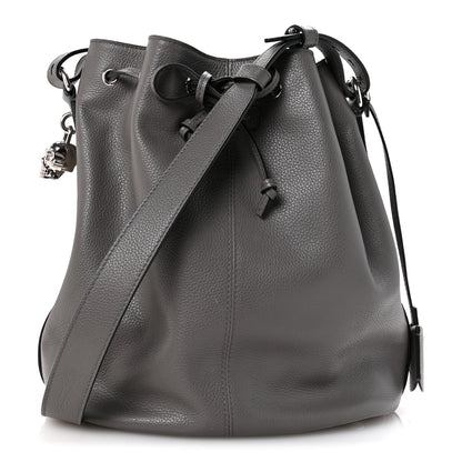 Alexander McQueen Calfskin Bucket Bag Grey 1 of 14
