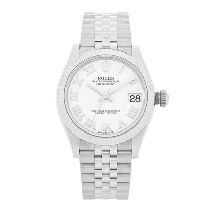 Rolex Stainless Steel 18K White Gold 31mm Oyster Perpetual Datejust Watch White Roman 278274 1 of 5