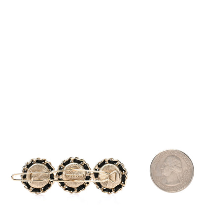 Chanel Lambskin Pearl CC Hair Clip Gold 2 of 5