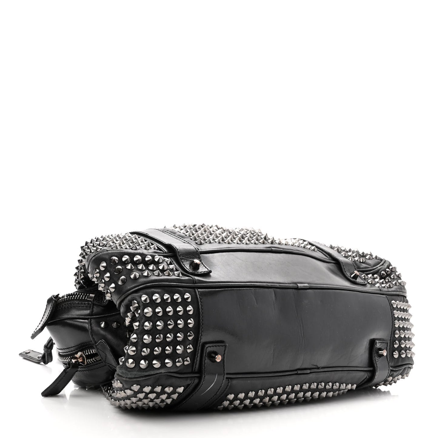 Prorsum Calfskin Studded Knight Satchel Black