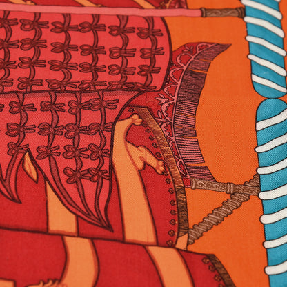 Hermes Cashmere Silk Etendards et Bannieres Shawl 140 5 of 7