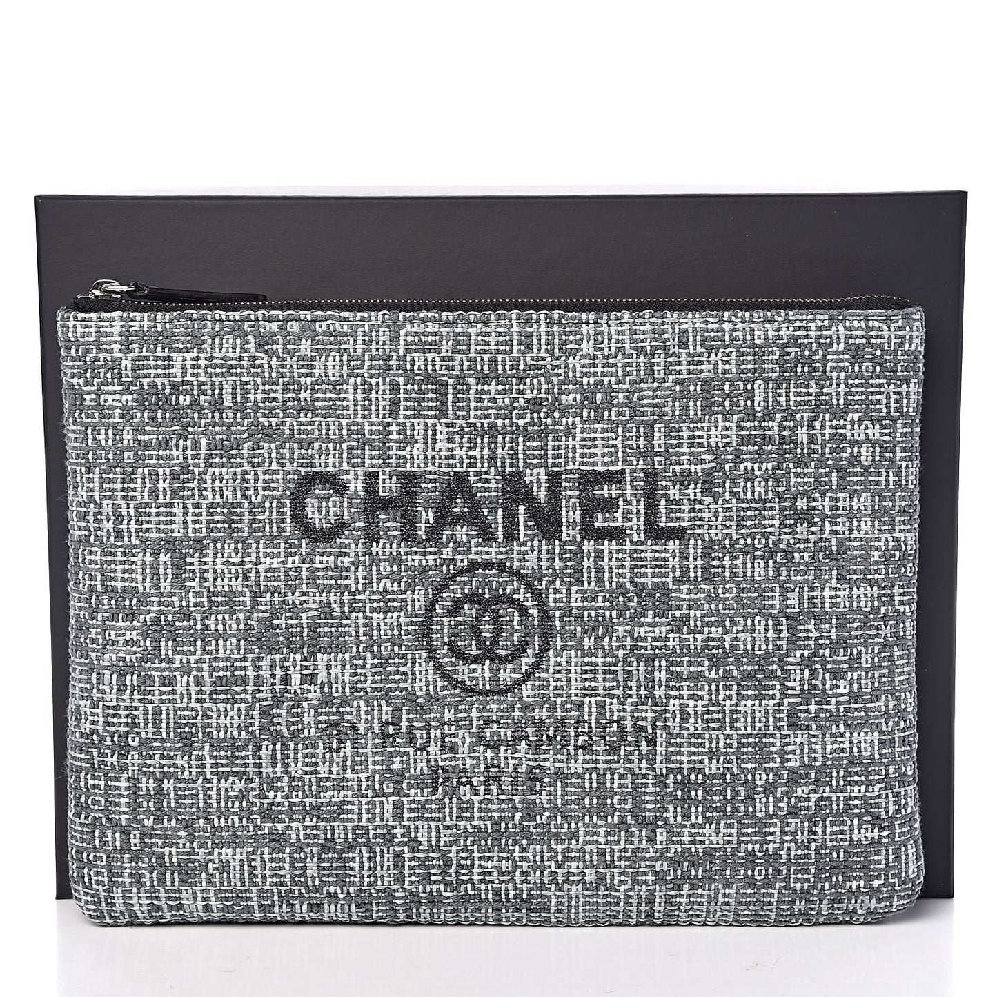 Canvas Small Deauville Pouch Charcoal