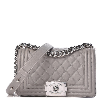 Chanel Caviar Quilted Small Boy Flap Grey 1 of 11