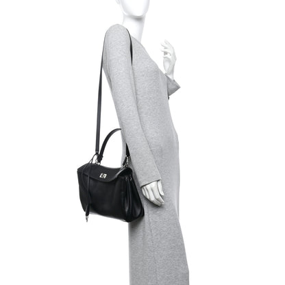 Balenciaga Natural Smooth Calfskin Small Rodeo Top Handle Handbag Black 2 of 10