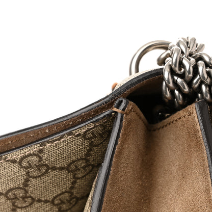 Gucci GG Supreme Monogram Bee Embroidered Medium Dionysus Shoulder Bag Taupe 13 of 14
