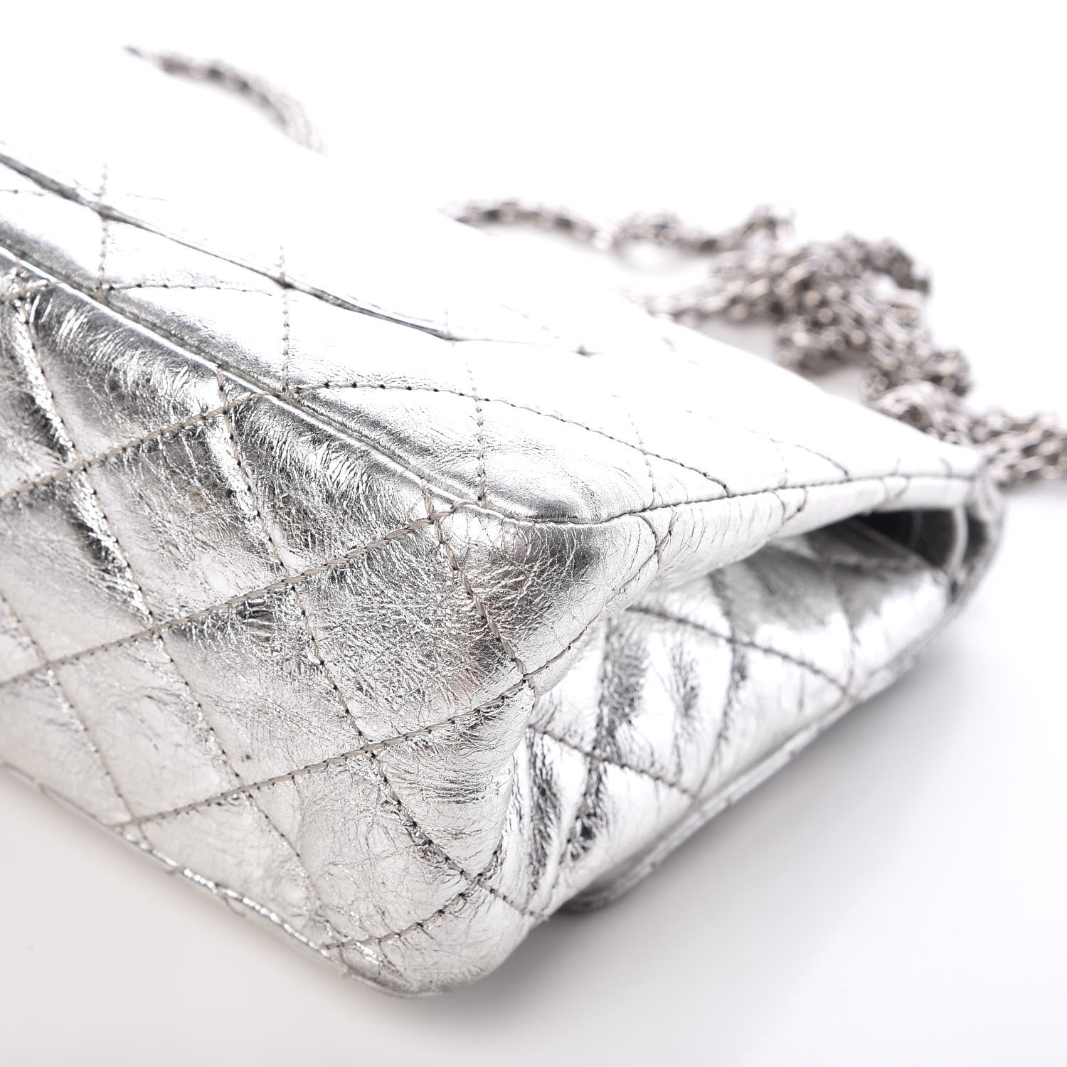 Chanel Metallic Aged Calfskin Quilted 2.55 Reissue 226 Flap Silver 16 of 16