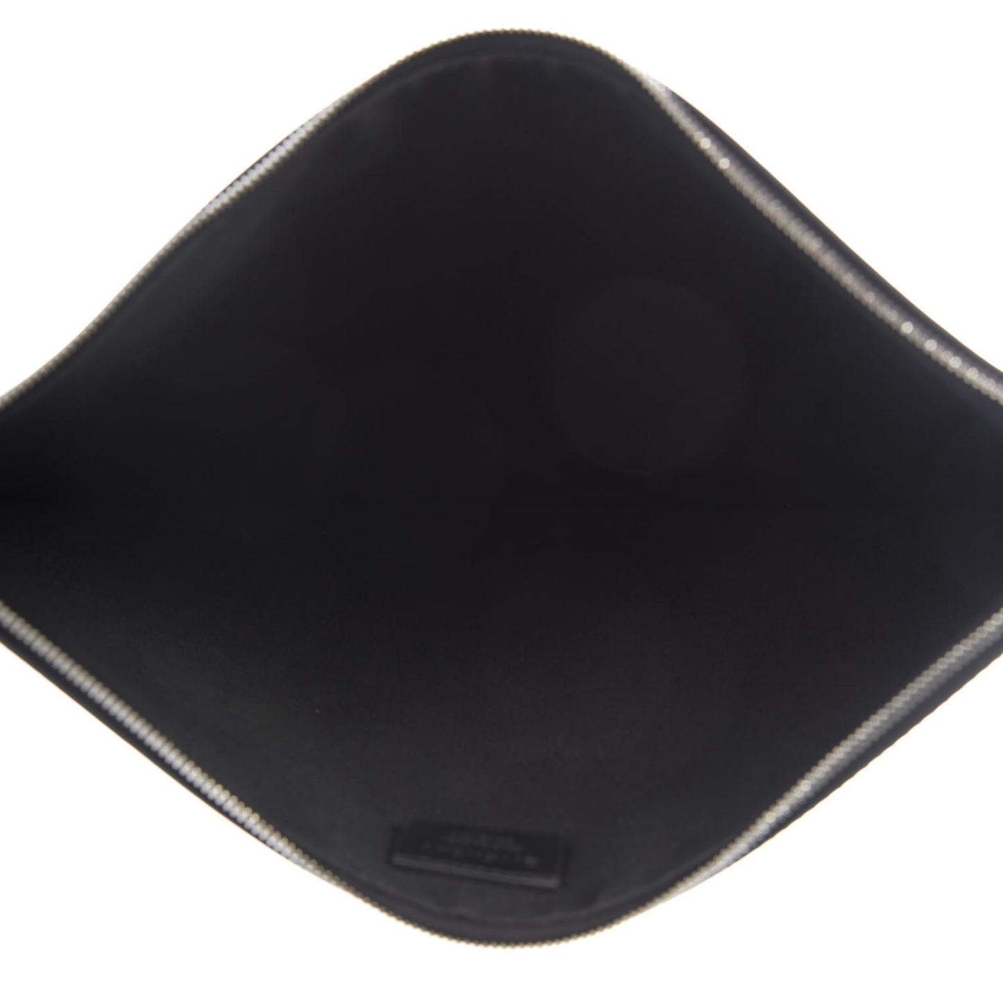 Calfskin Bambi Print Large Cosmetic Pouch Black