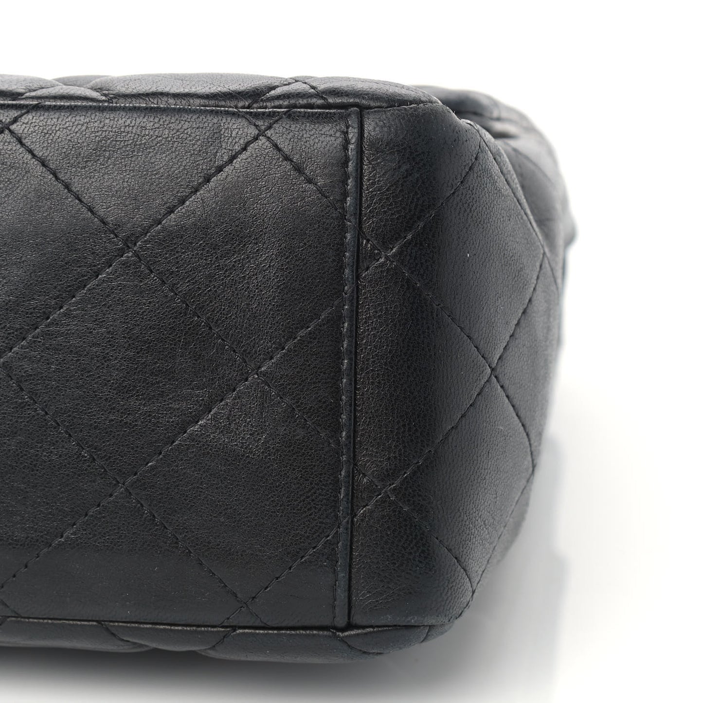 Lambskin Quilted Maxi Single Flap Black