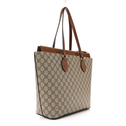 Gucci GG Supreme Monogram Medium Zippered Bucket Tote Beige Tuscany 3 of 15