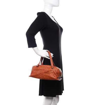 Bottega Veneta Goatskin Intrecciato Woven Top Handle Bag 2 of 11