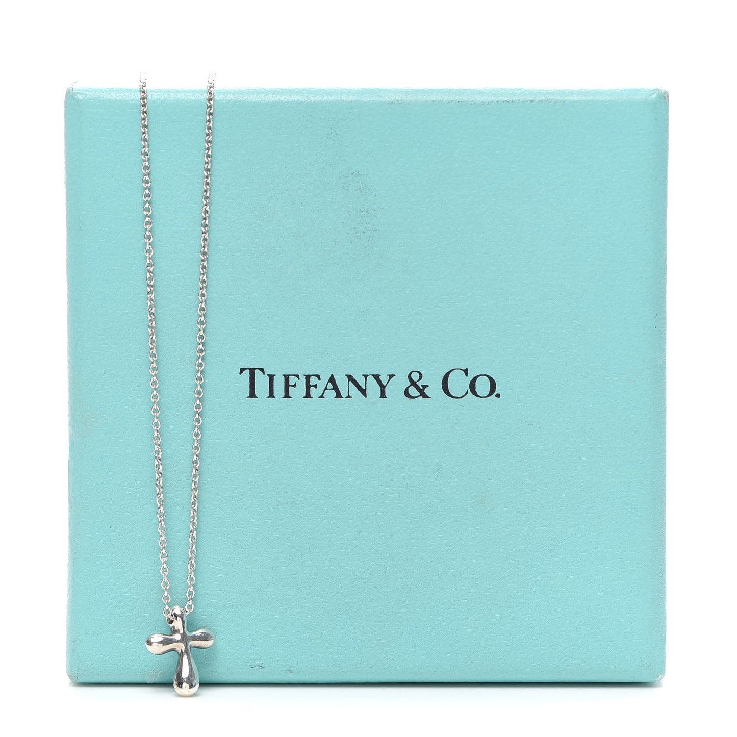 Sterling Silver 12mm Elsa Peretti Cross Pendant Necklace